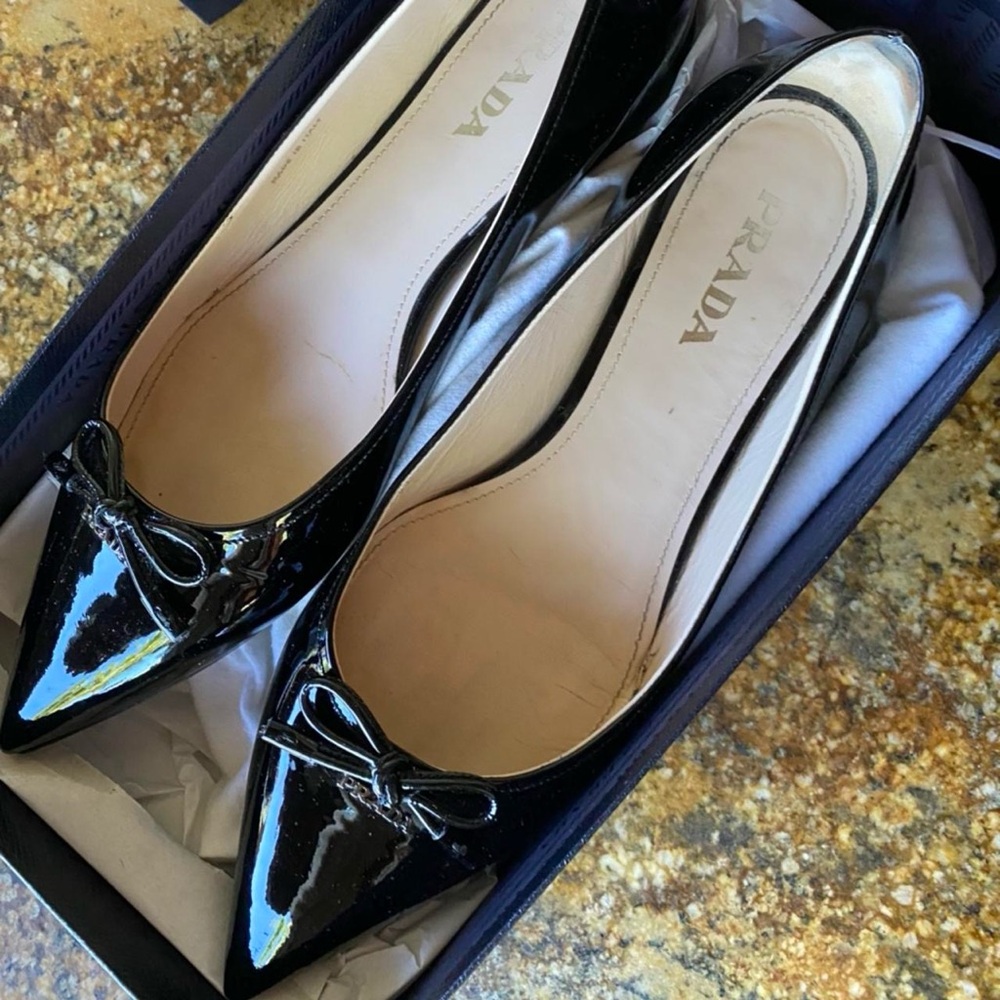 Prada Calzature Donna Ballet Pointy Flats